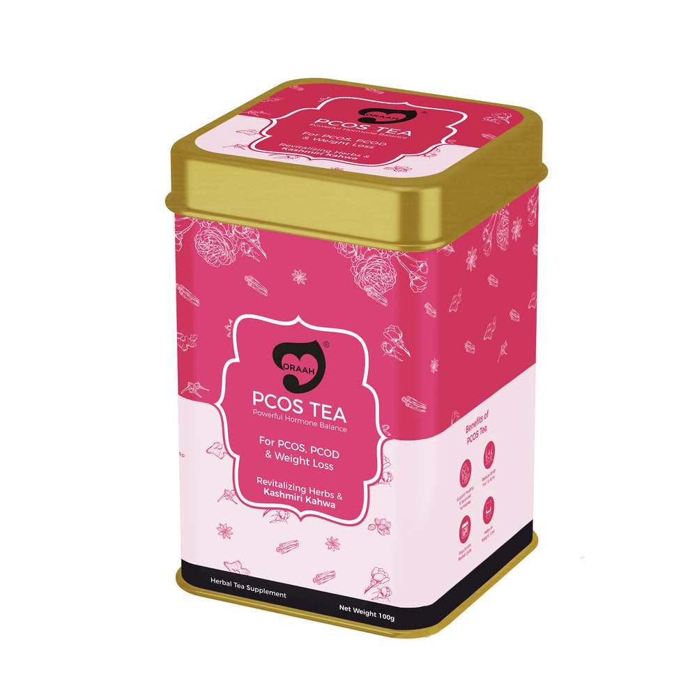 Oraah PCOS PCOD Herbal Tea - Kashmiri Kahwa Flavour | Grocsy