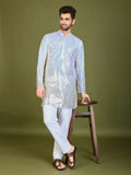 Vastranavya Ombre Yellow Premium Real Georgette Thread Sequence & Embroidery work Kurta | Grocsy