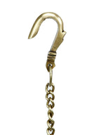 CraftVatika Gold-Toned Brass Hanging Bell with Attached Chain & Hook | Grocsy