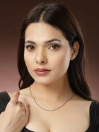NVR Women's Silver-Toned German Silver Oxidised Chain | Grocsy