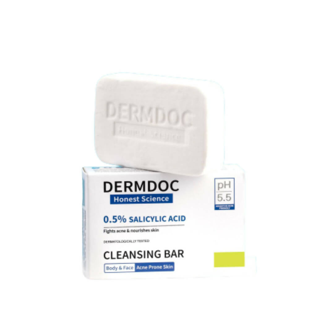 Dermdoc 0.5% Salicylic Acid Cleansing Bar, Deeply Cleanses & Nourishes Skin, All skin Types | Grocsy