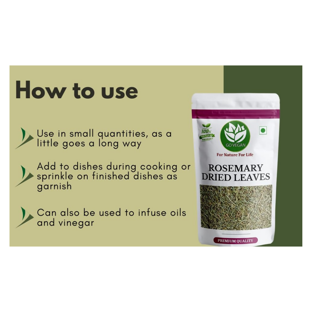 Go Vegan Rosemary Dried Leaves For Hair Growth | Grocsy