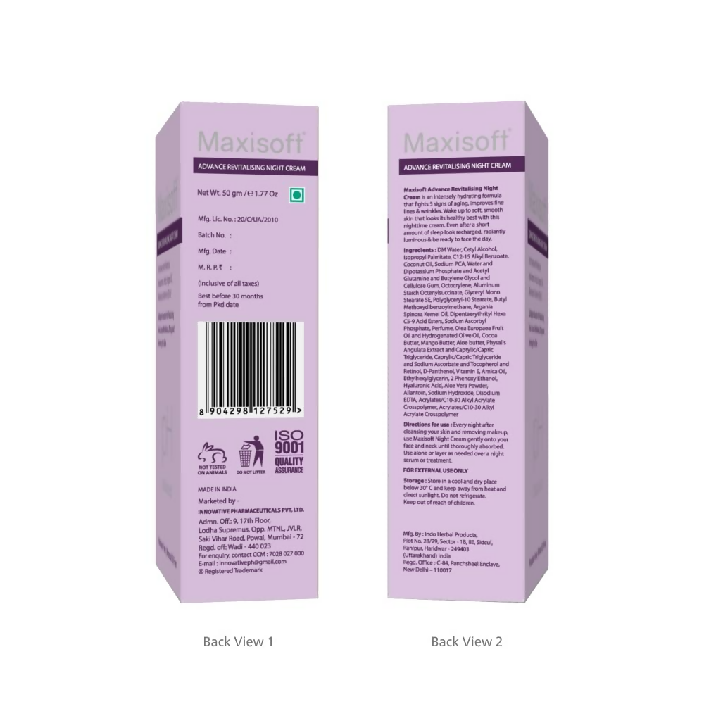 Maxisoft Advance Revitalising Night Cream | Grocsy