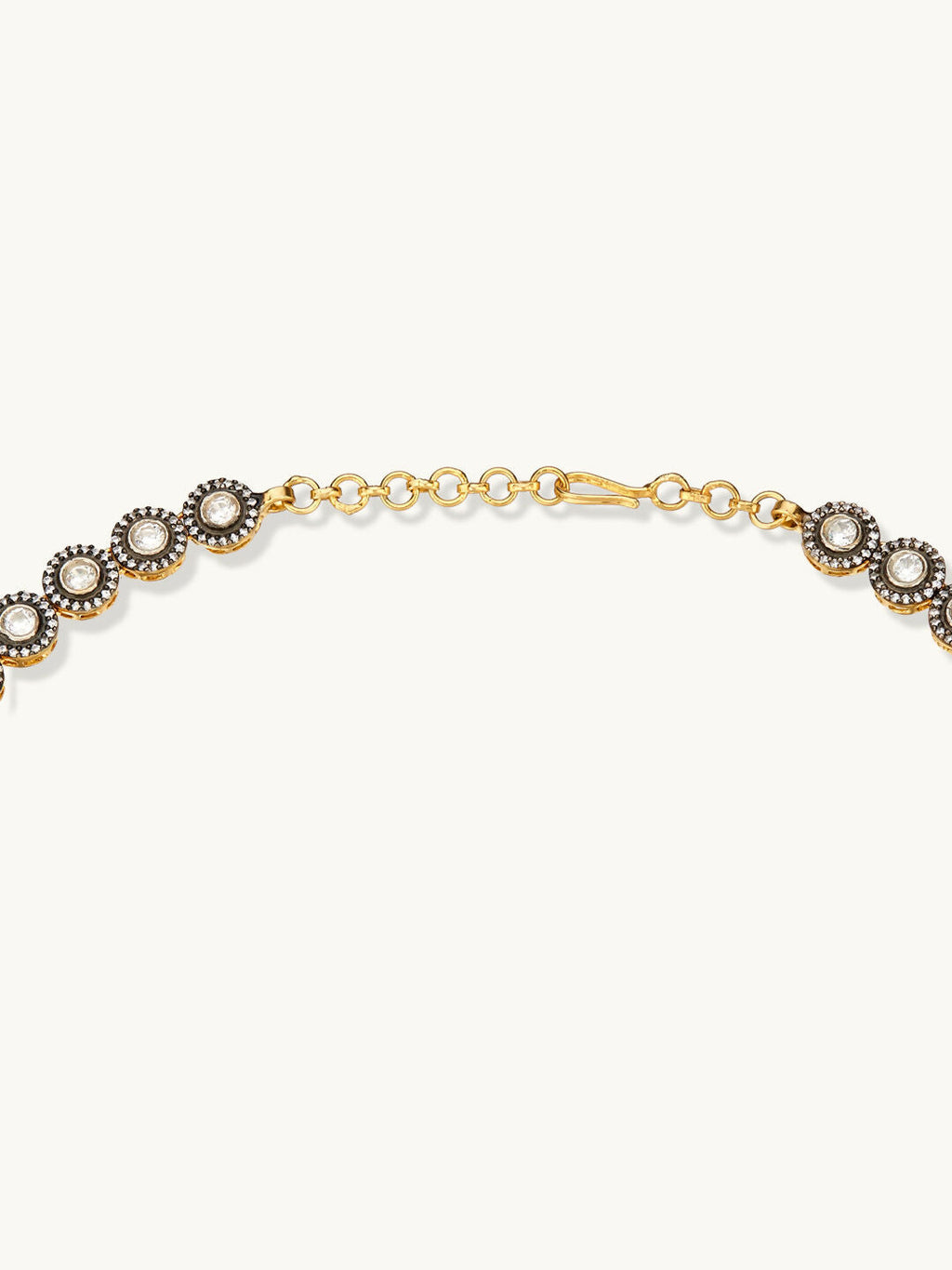Nuyug 22K Gold-Plated Crystal Stone Studded Necklace Set | Grocsy