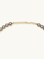 Nuyug 22K Gold-Plated Crystal Stone Studded Necklace Set | Grocsy