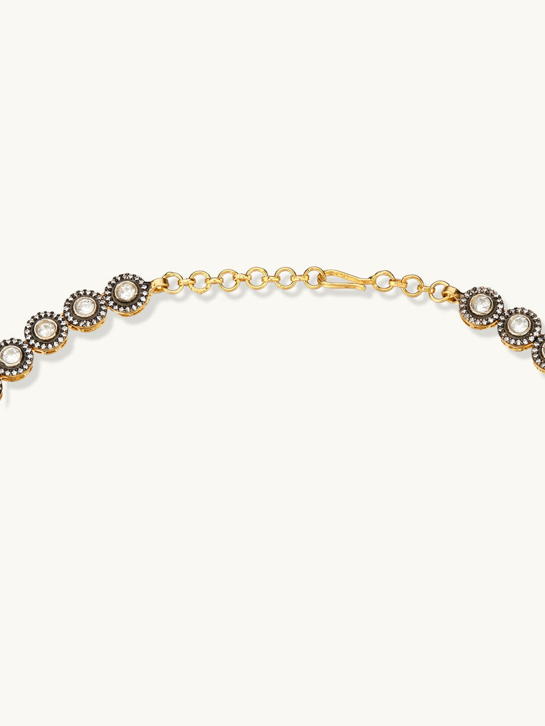 Nuyug 22K Gold-Plated Crystal Stone Studded Necklace Set | Grocsy