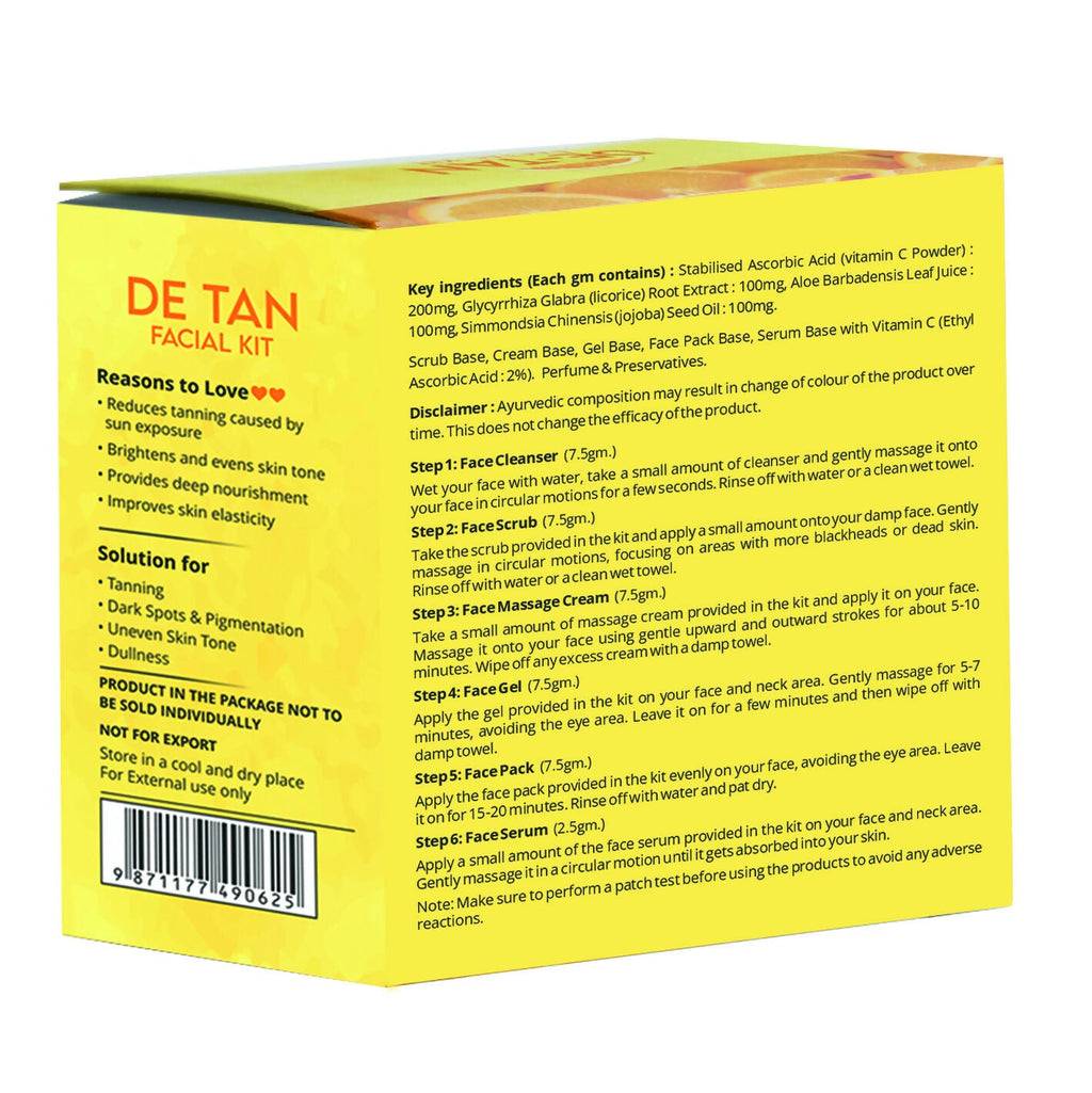Globus Naturals De-Tan 6 Step Facial Kit | Grocsy