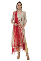 Mominos Fashion Red Orgenza Gotta Patti Dupatta | Grocsy