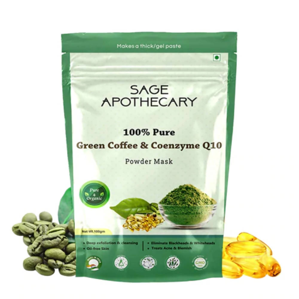Sage Apothecary Green Coffee & Coenzyme Q10 Powder Mask | Grocsy