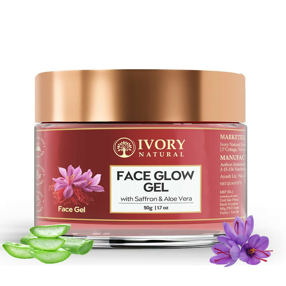 Ivory Natural Face Glow Gel For Instant Glow And Timeless Radiance, Achieve Glowing And Shiny Face | Grocsy