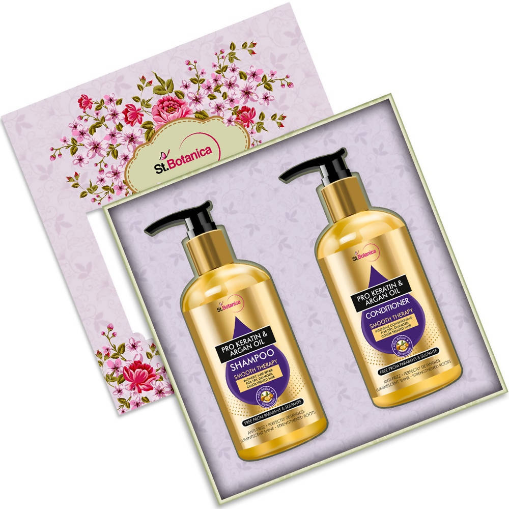 St.Botanica Pro Keratin & Argan Oil Shampoo And Conditioner Kit | Grocsy