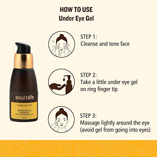 Soultree Under-Eye Gel Pomegranate & Almond Oil | Grocsy