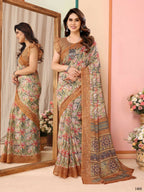 Partywear Designer Coffee Kota Doriya Fancy Saree - Dyuti | Grocsy