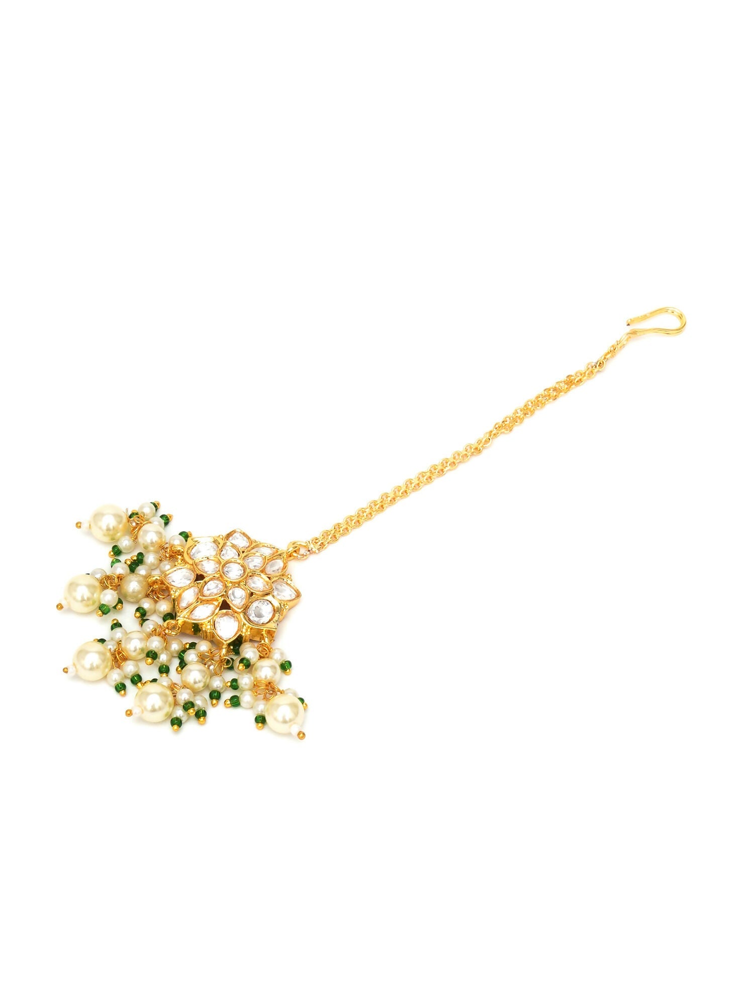 Kundan Maang Tikka (Gold) - Ruby Raang | Grocsy