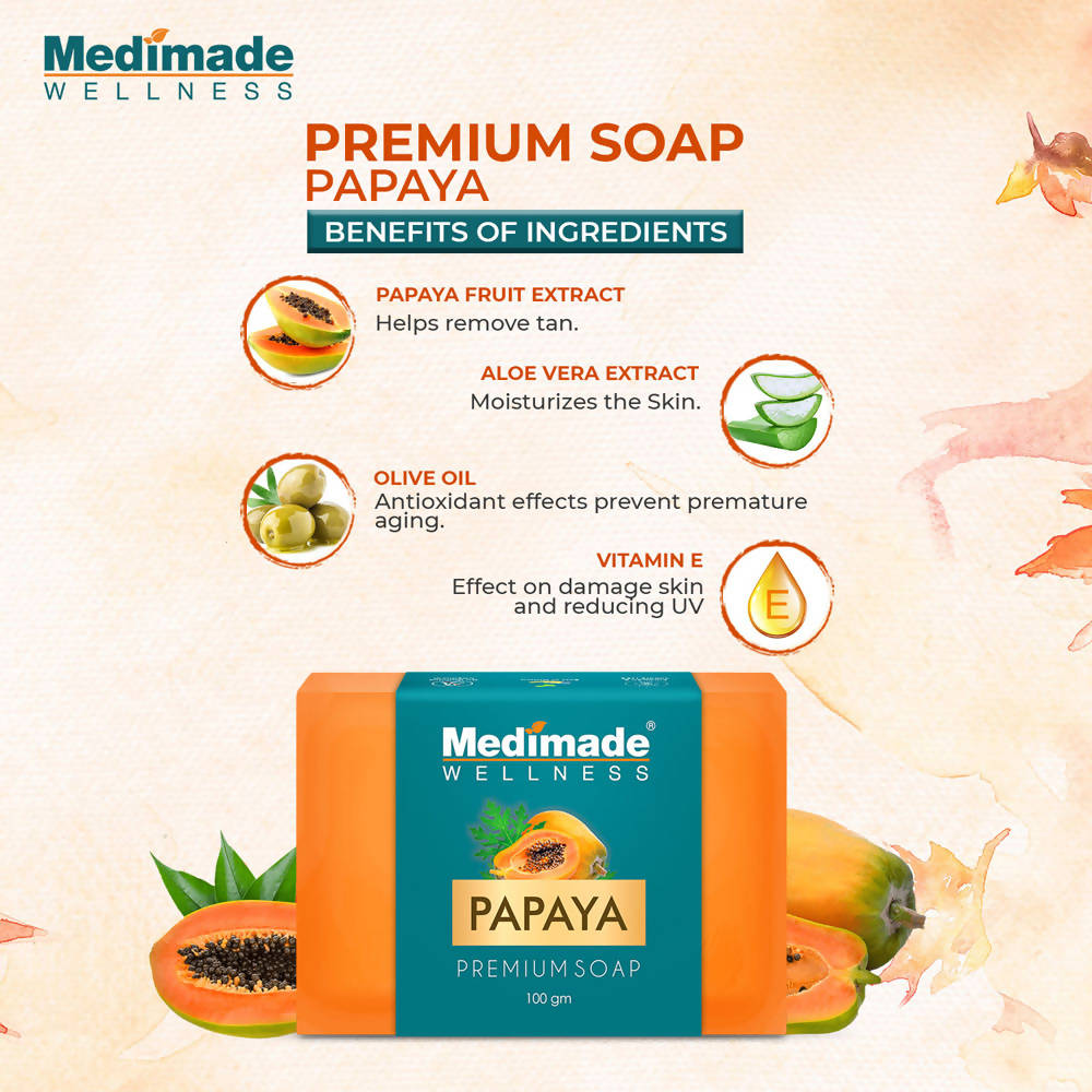 Medimade Wellness Papaya Premium Soap | Grocsy