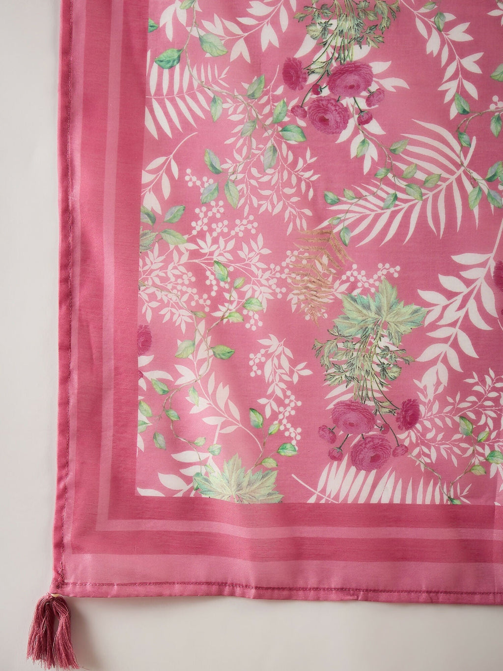 Pink Crystal Organza schiffli embroidery Kurta With Trouser & Dupatta - Bhumi | Grocsy