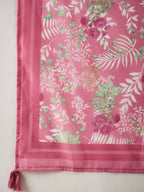 Pink Crystal Organza schiffli embroidery Kurta With Trouser & Dupatta - Bhumi | Grocsy