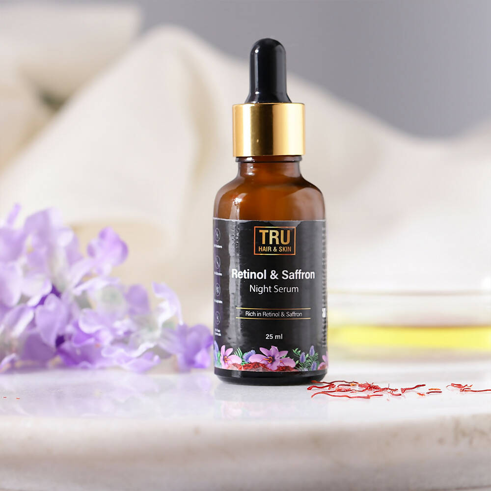 Tru Hair & Skin Retinol & Saffron Night Serum | Grocsy