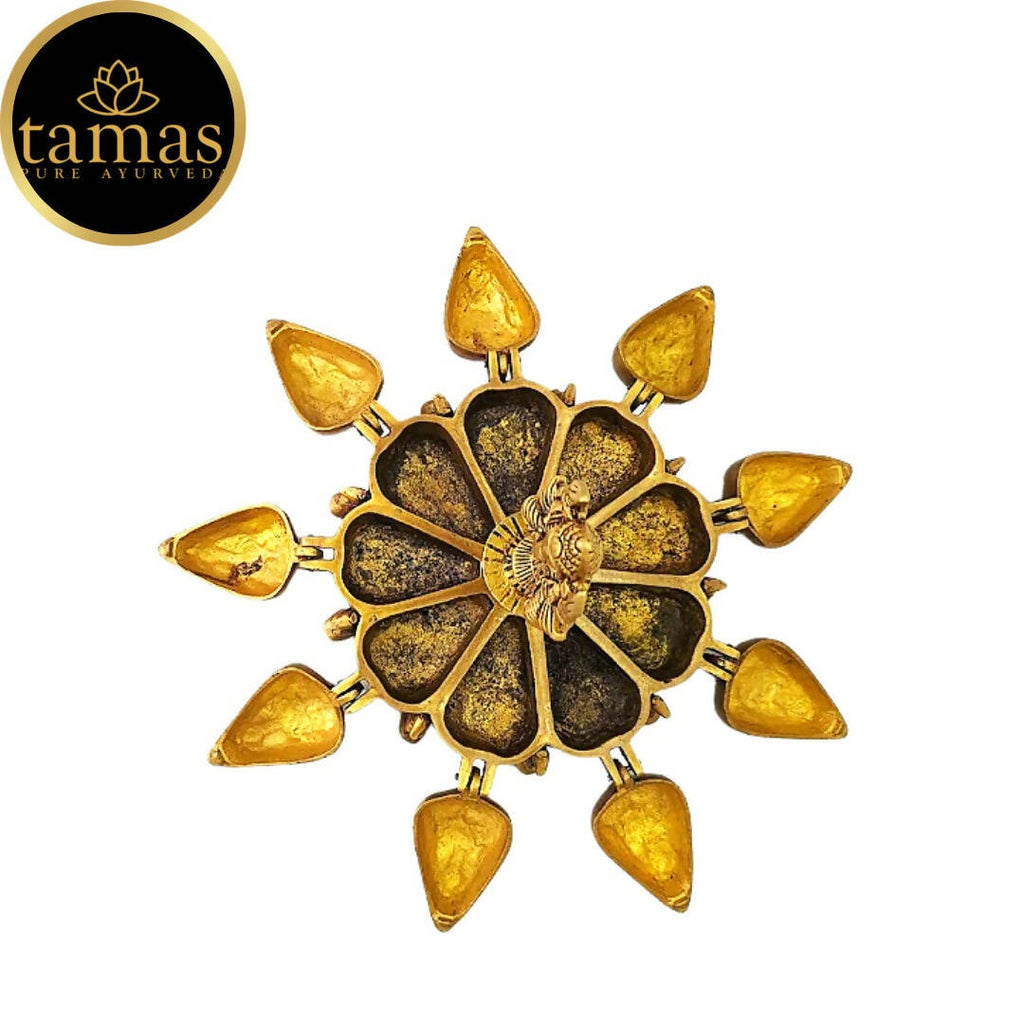 Tamas Handcrafted Brass Kumkum Box | Grocsy
