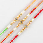 Set of 3 Pearl Rakhi & Dry Fruits Jars | Grocsy