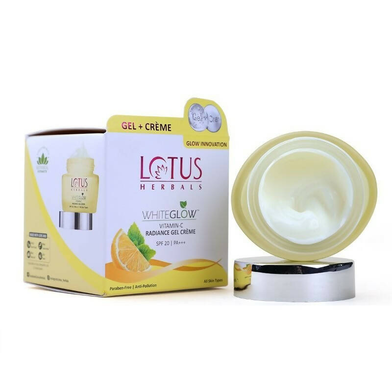 Lotus Herbals Whiteglow Vitamin-C Radiance Gel Crème SPF-20 PA+++ | Grocsy