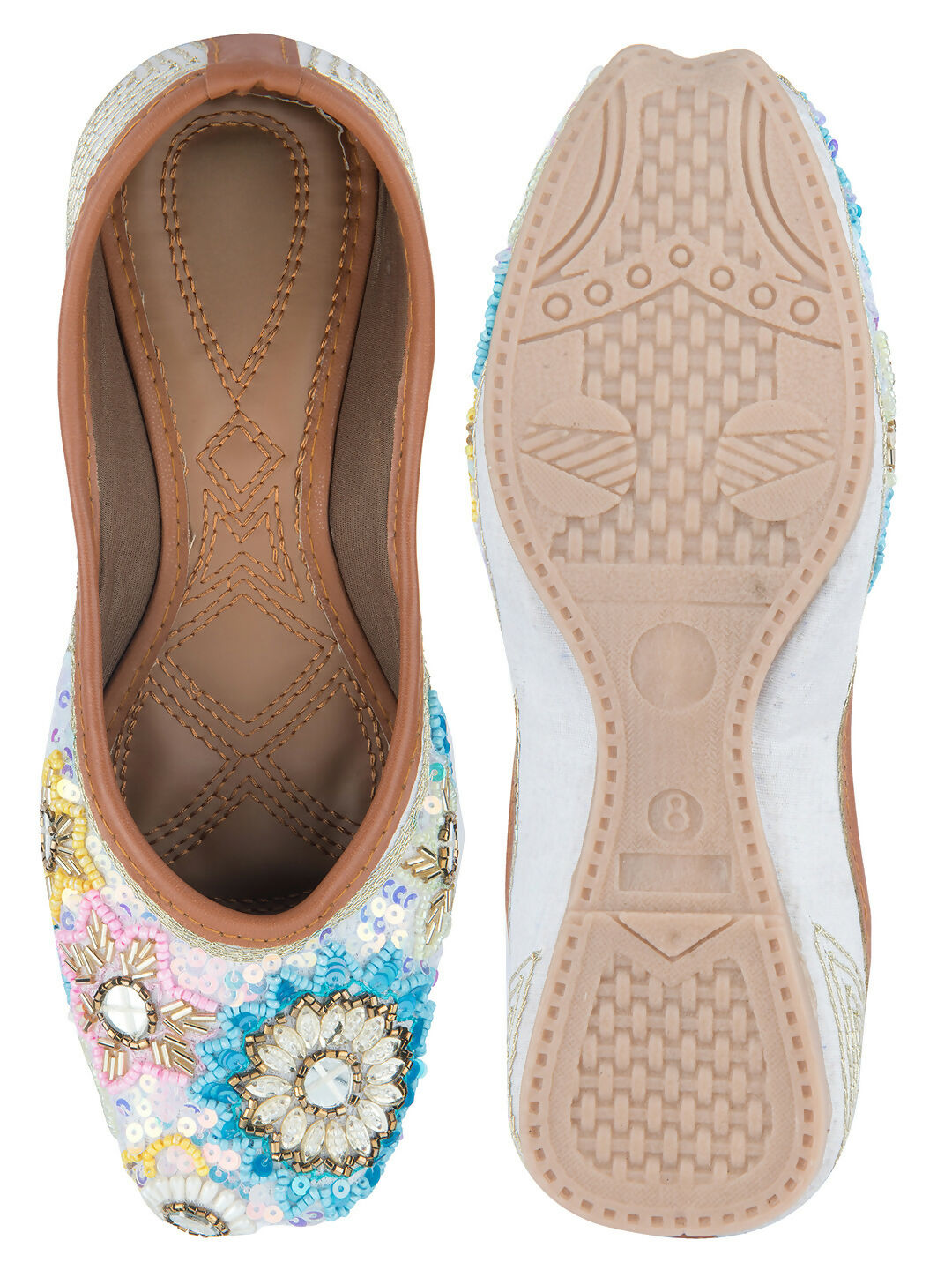 Desi Colour Women Indian Ethnic Footwear-Heavy Emb -8 | Grocsy