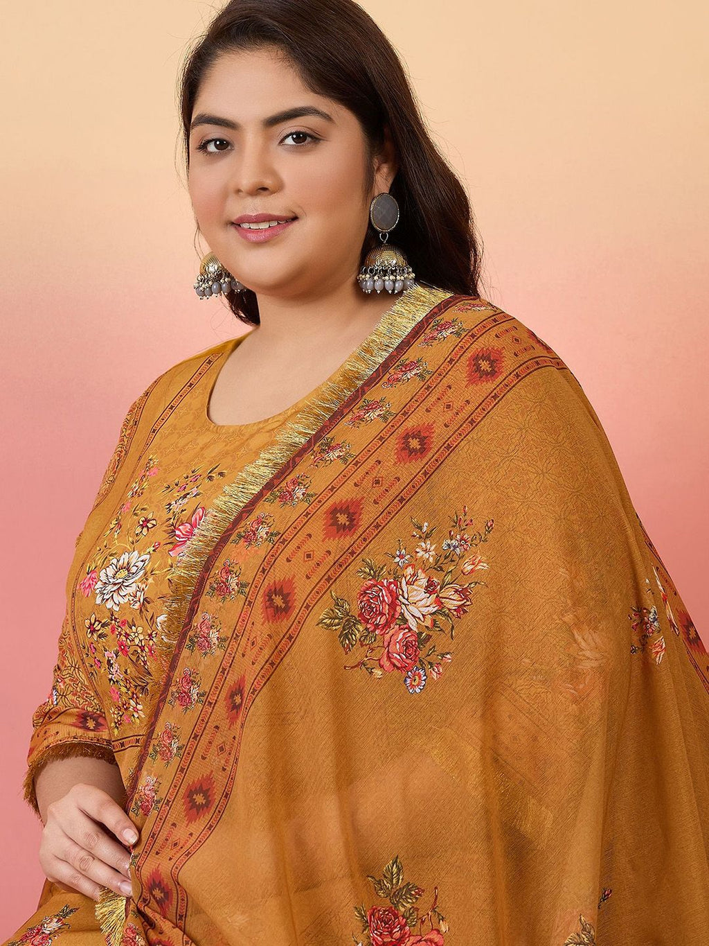 Sztori Women Floral Printed Regular Kurta with Trousers & With Dupatta | Grocsy