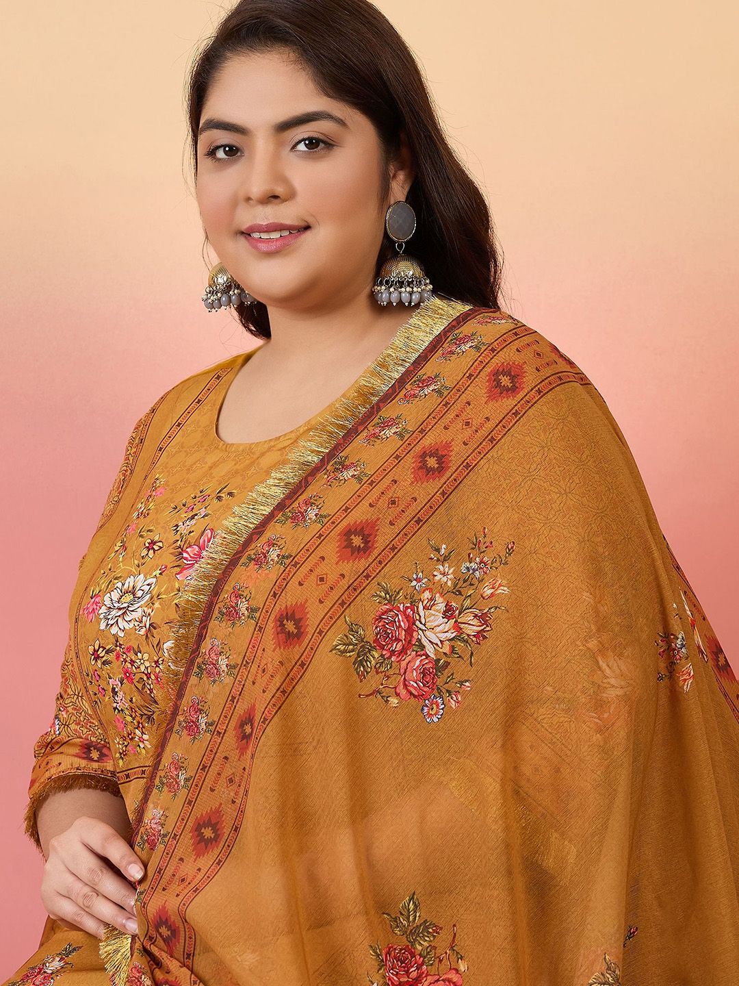Sztori Women Floral Printed Regular Kurta with Trousers & With Dupatta | Grocsy
