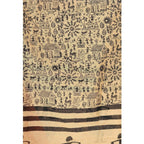 A R Silk Women's Block Print Chanderi Cotton Dark Golden Dupattas and Chunnis | Grocsy