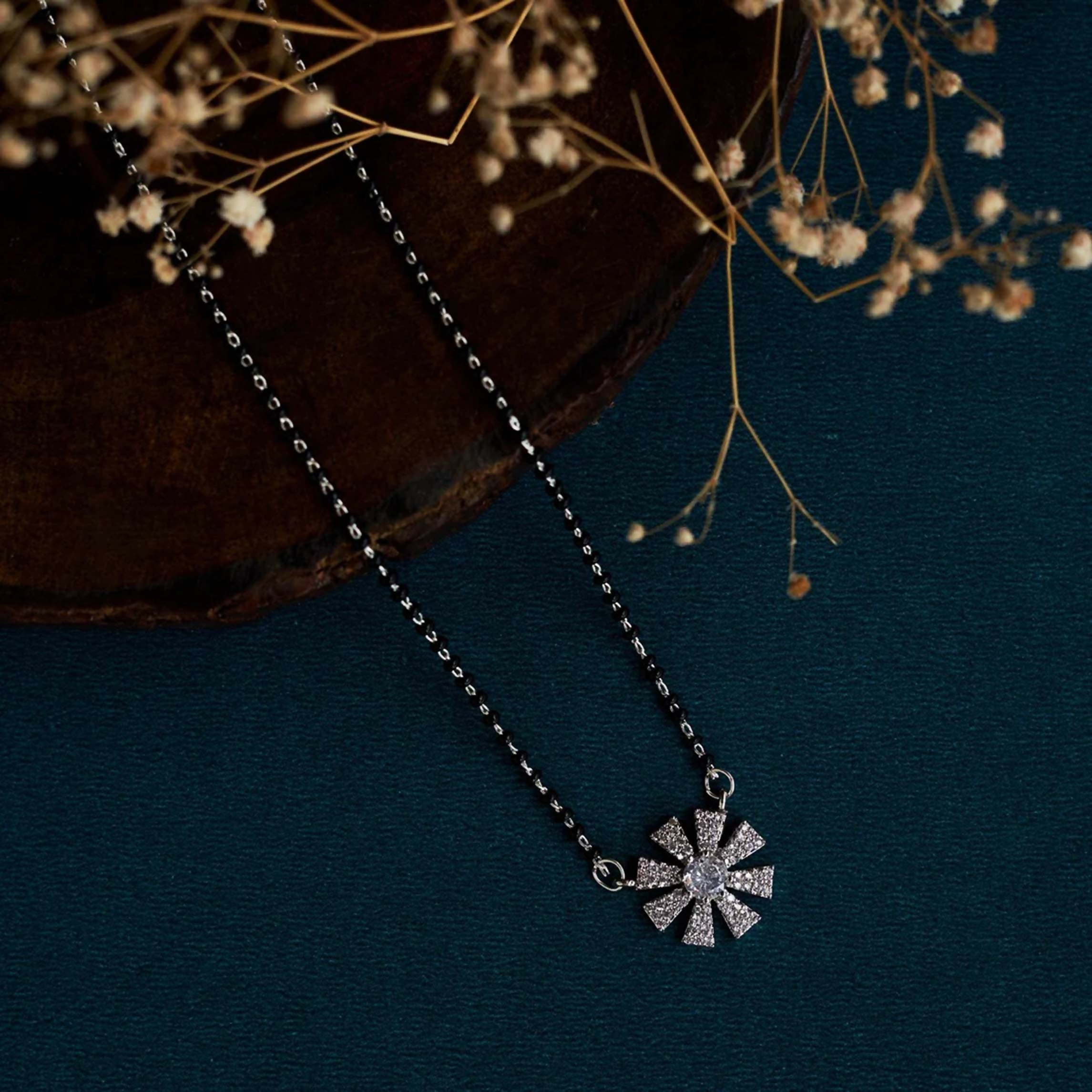 Joban Fashion Women White Ad Mangalsutra | Grocsy