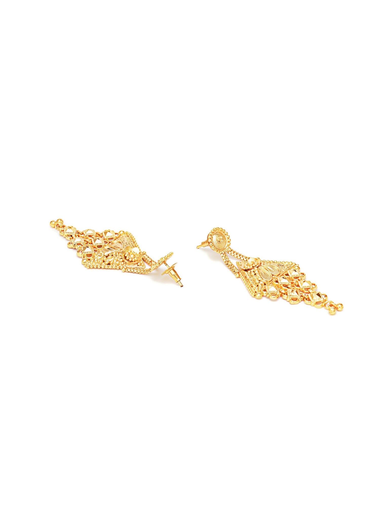 Gold plating jewellery set (Gold) - Ruby Raang | Grocsy