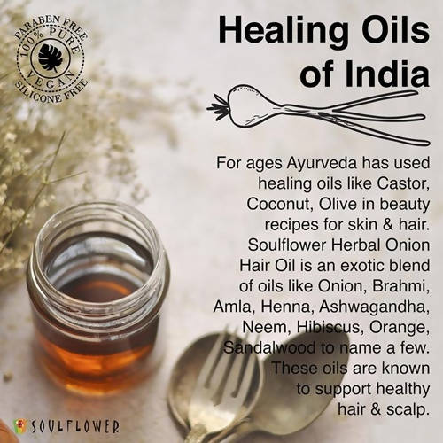Soulflower Herbal Onion Hair Growth Oil | Grocsy