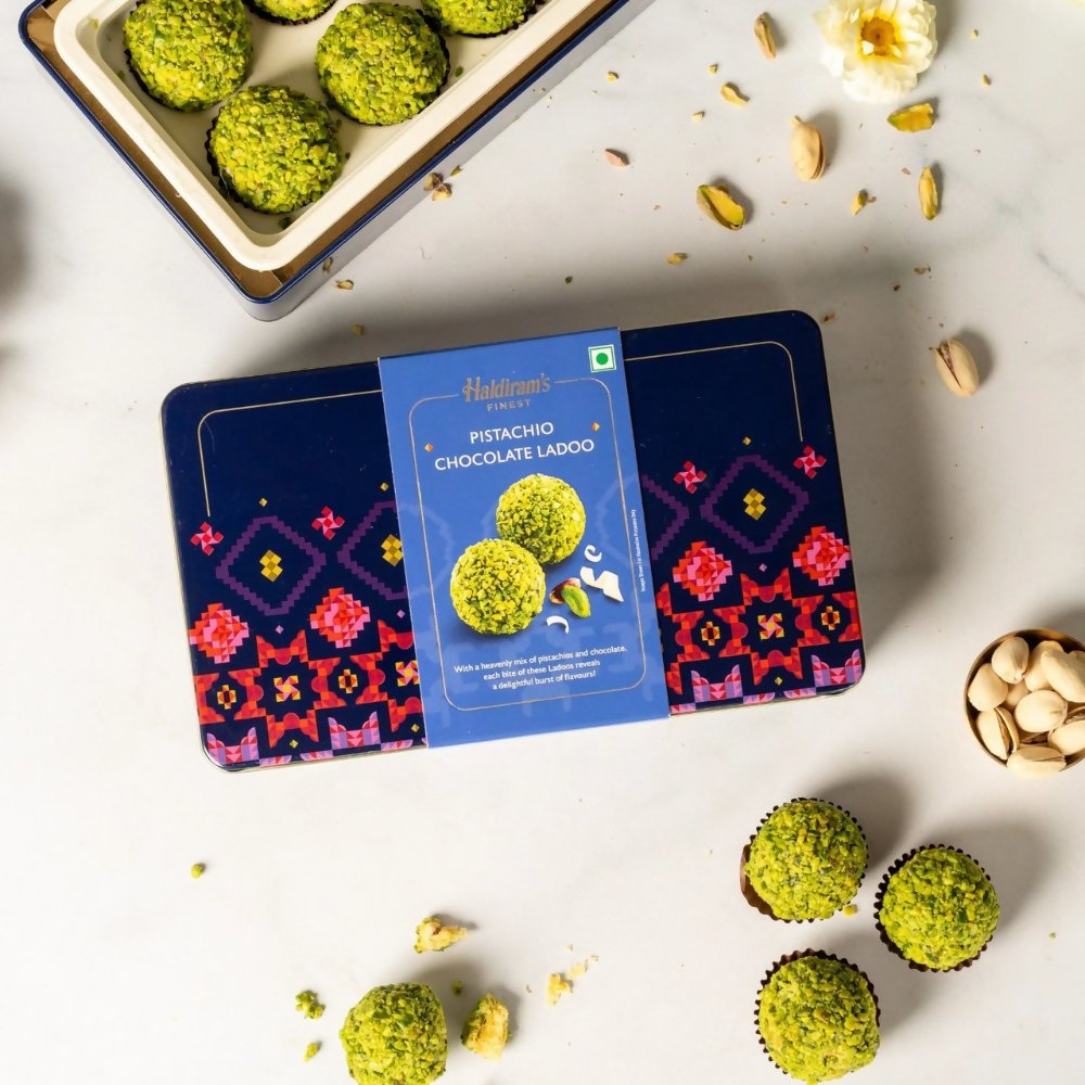 Haldiram's Pistachio Chocolate Ladoo | Grocsy
