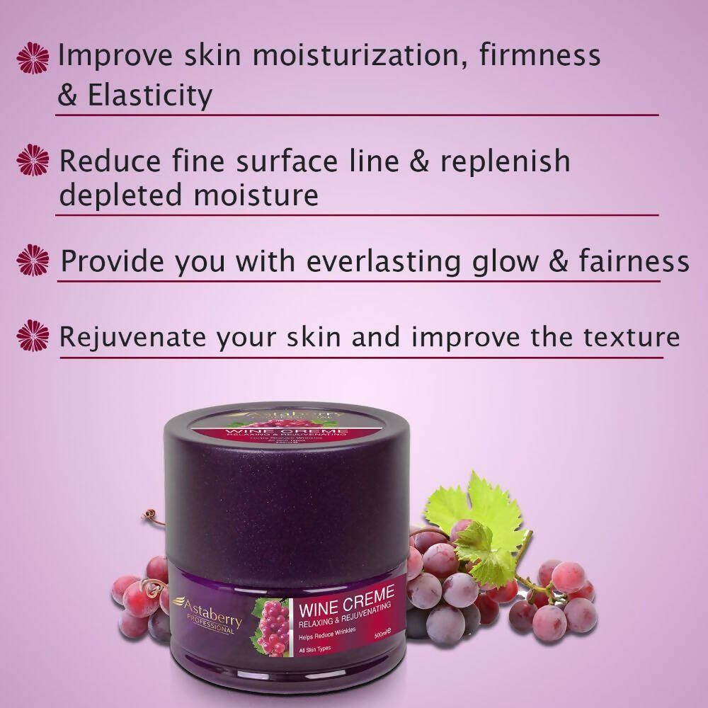 Astaberry Professional Wine Face Creme- Reduce Wrinkles | Grocsy