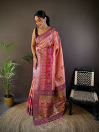Joban Fashion Lavender Small Butti Banarasi Silk Sarees | Grocsy