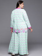 Ahalyaa Women's Traditional wear Co-ords - Blue | Grocsy