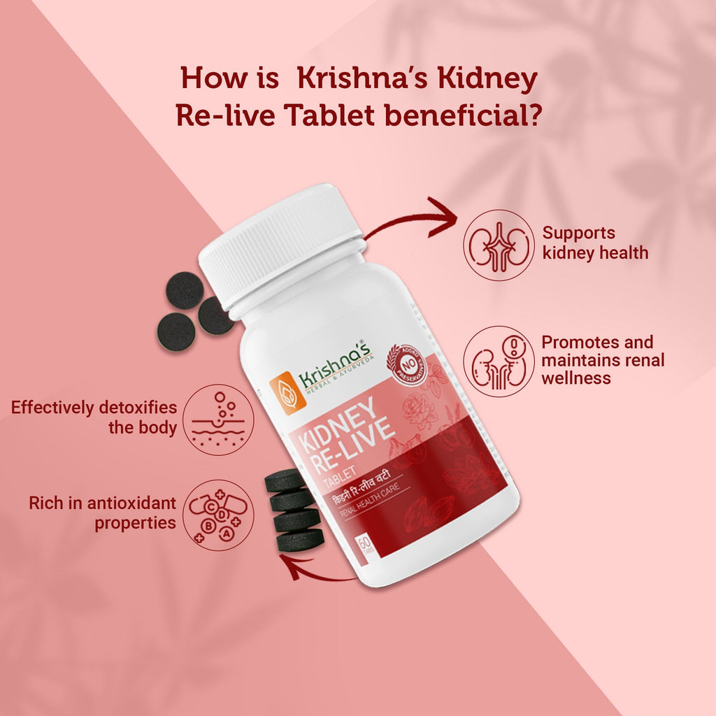 Krishna'S Herbal & Ayurveda Kidney Re-Live Tablets | Grocsy