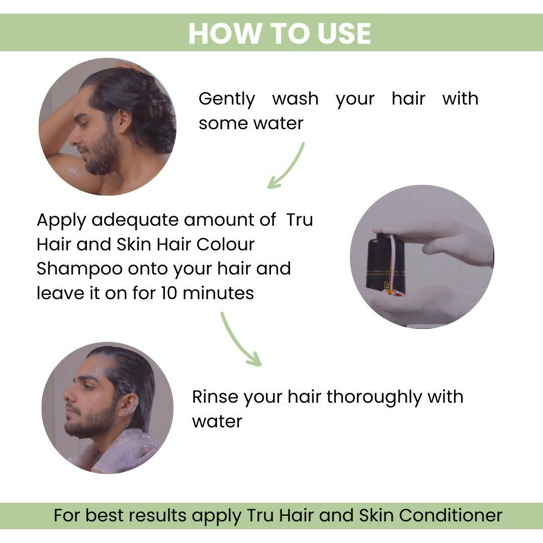 Tru Hair & Skin Black Colour Shampoo | Grocsy
