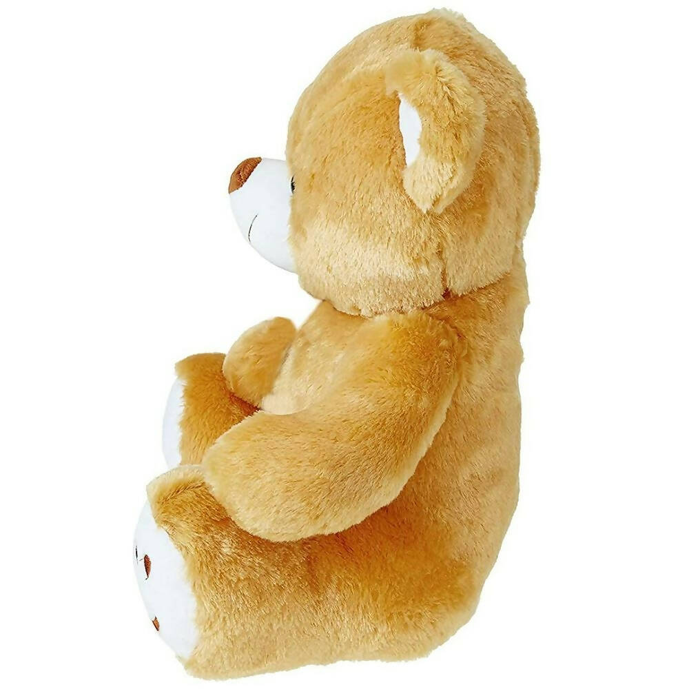Webby Plush Cute Sitting Teddy Bear Soft Toys With Neck Bow (Brown Color) | Grocsy