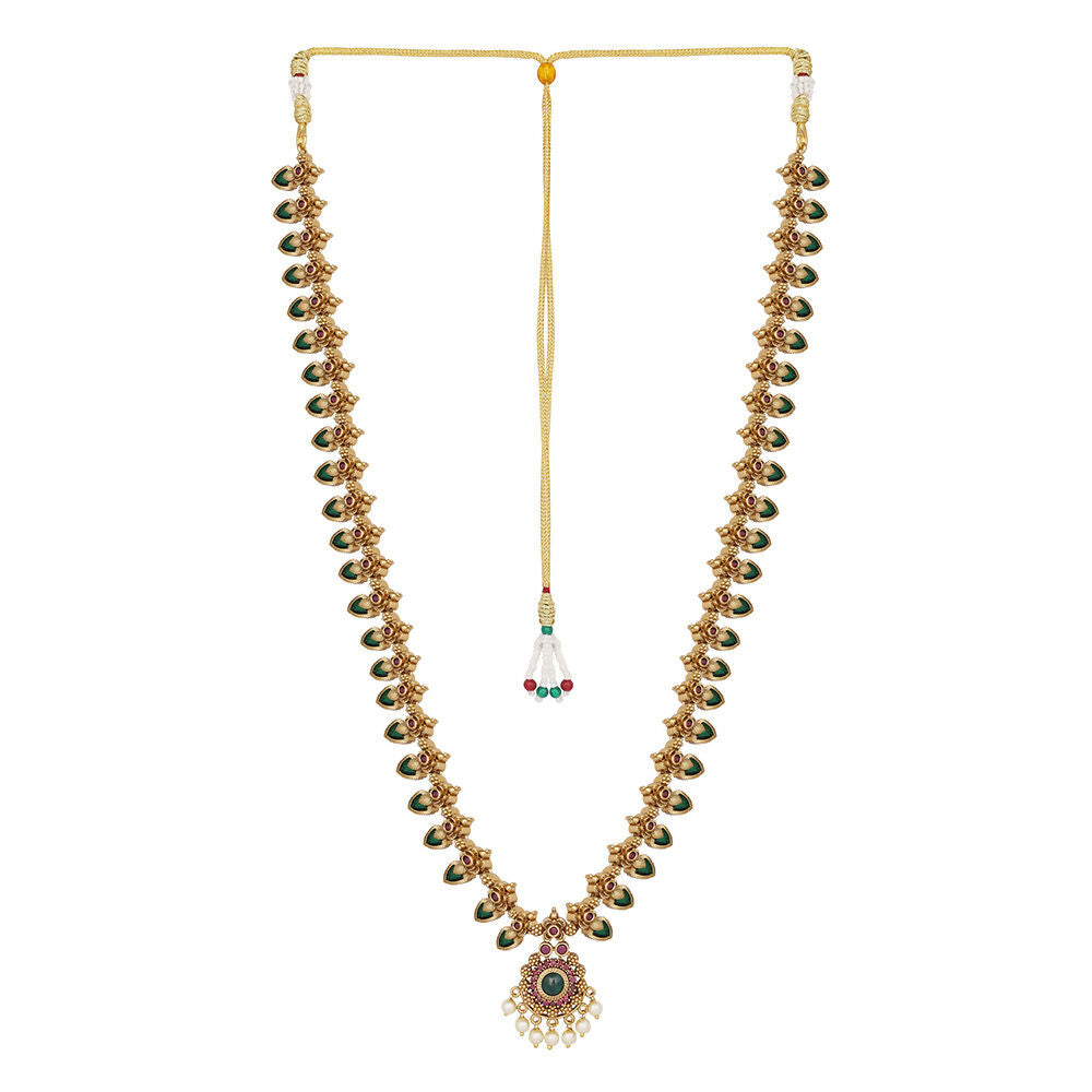 Nuyug 18K Gold Plated Temple Bliss Minimal Necklace Set | Grocsy
