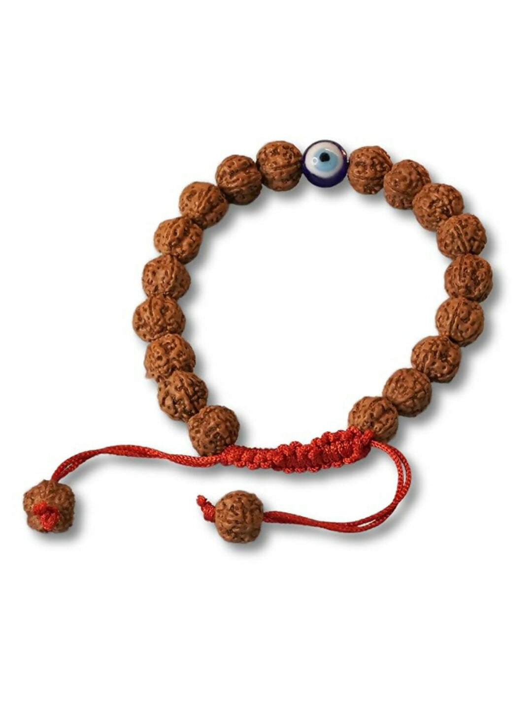 NVR Authentic 5 Mukhi Rudraksha Evil Eye Tie Up Band | Grocsy