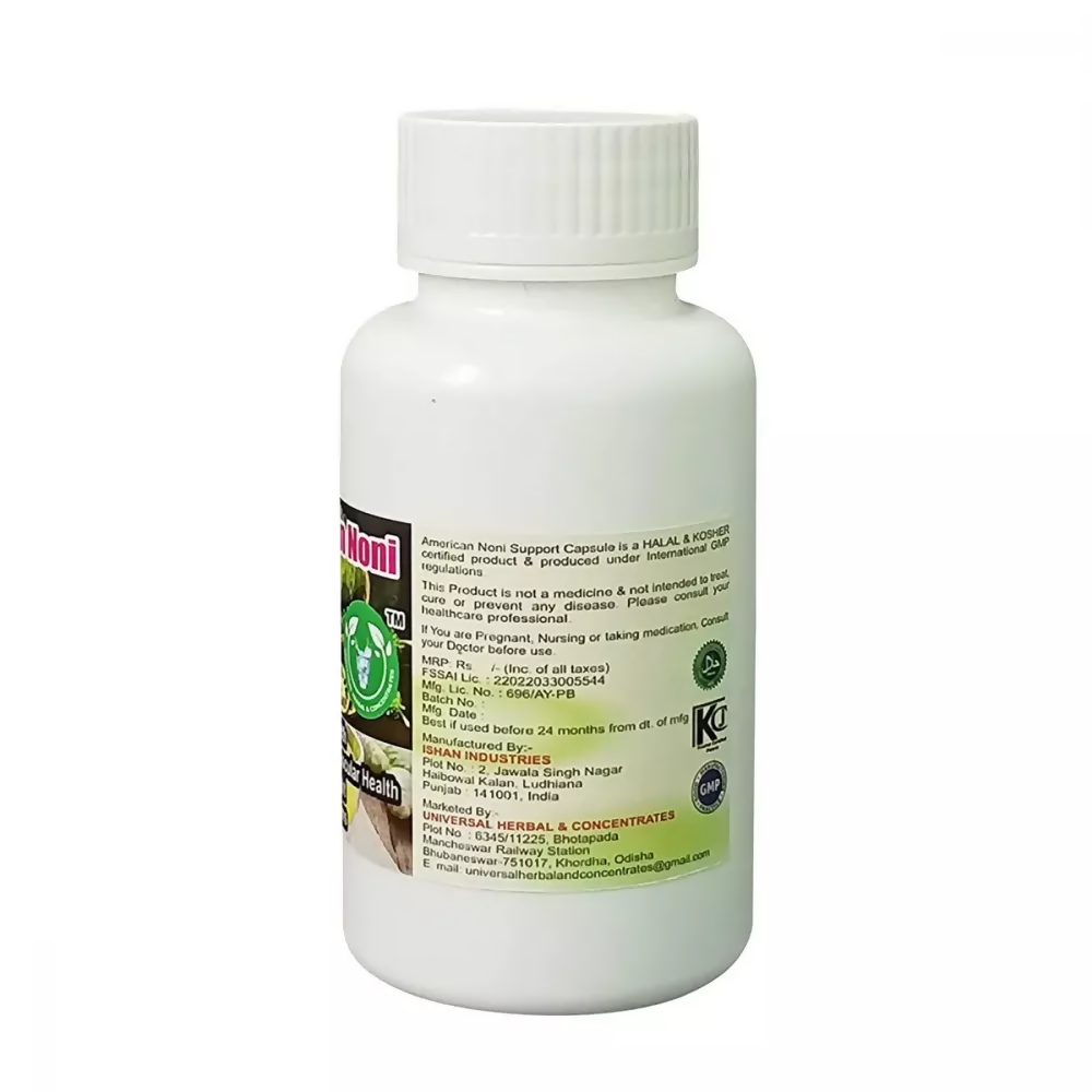 Universal Herbal & Concentrates American Noni Support Capsules | Grocsy