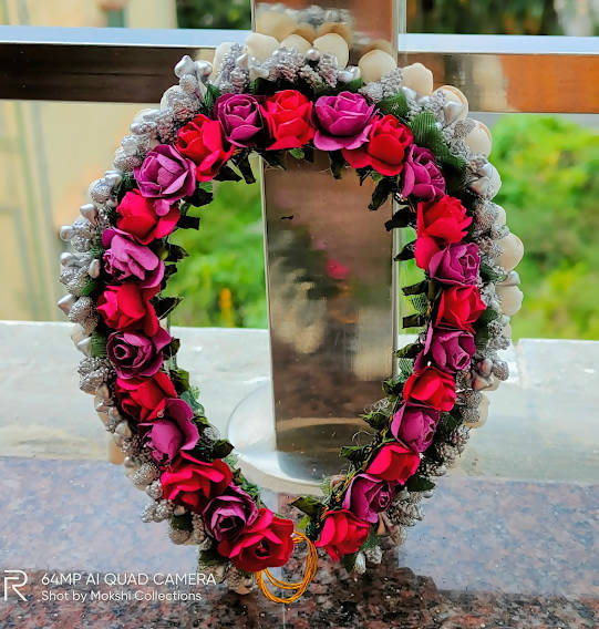 Multicolor Flower Bridal Hair Gajra | Grocsy