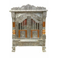 Silver Coated and Copper 2 Door Open Pooja Mandir / Pooja Mandiram Silver Coated and Copper | Grocsy