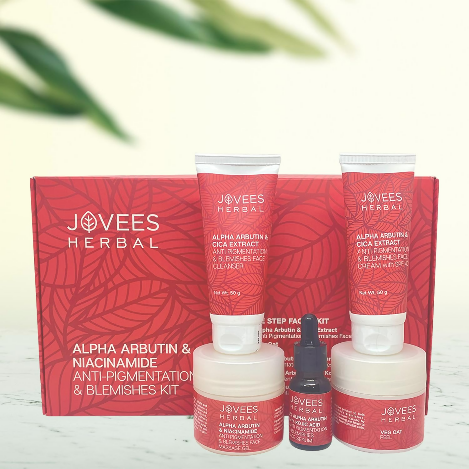 Jovees Alpha Arbutin & Niacinamide Anti Pigmentation & Blemishes Facial Kit | Grocsy