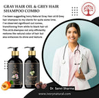 Ivory Natural Grey Combo For Hair - Natural Solution For Greys, Restore Natural Black And Shine Of Hair | Grocsy