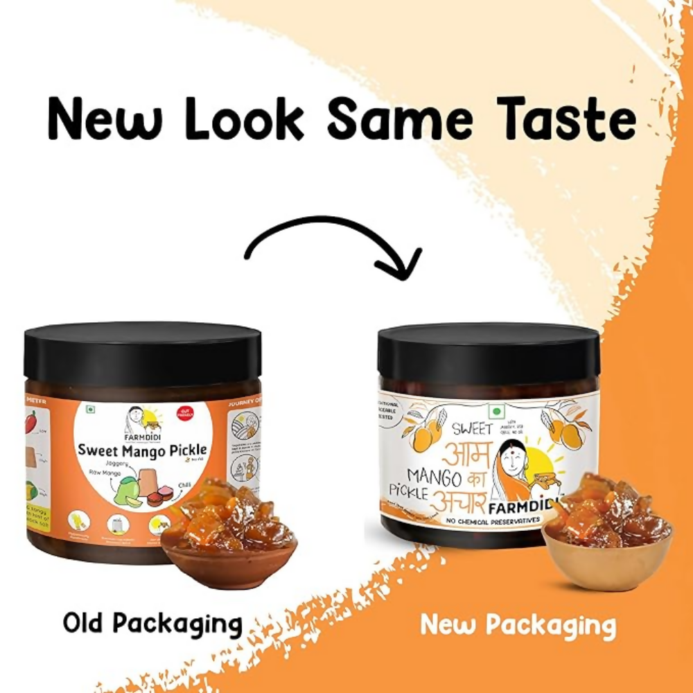 FarmDidi Sweet Mango Pickle with Jaggery - Sweet Mango | Grocsy