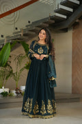 Joban Fashion Rama Georgette Sequence Embroidery Work Kurta Set | Grocsy