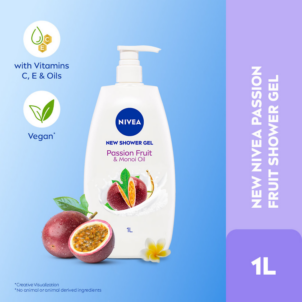 Nivea Passion Fruit & Monoi Oil Shower Gel | Grocsy