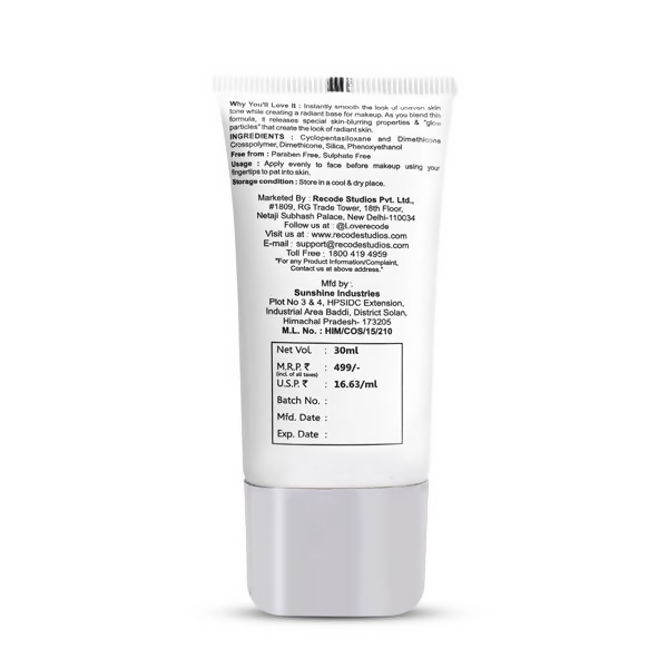 Recode Ace of Base Radiant Face Primer | Grocsy